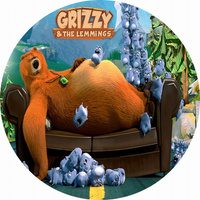 Wydruk jadalny opłatek na tort GRIZZLY I LEMINGI WZ.I