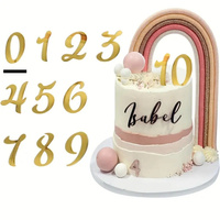 Topper na tort cyfra 0 ZERO 6x3,5 cm