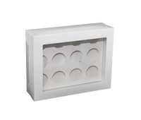 Pudełko na 12 muffinek muffiny BIAŁE