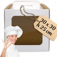 Pudełko na tort 30X30x25 cm OKIENKO