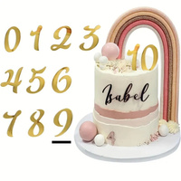 Topper na tort cyfra 9 DZIEWIĘĆ DZIEWIĄTKA 6x3,5 cm