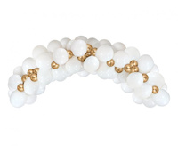 #GB Girlanda balonowa B&C biało-złota, 70 szt.