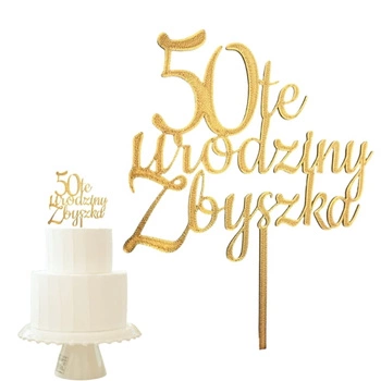 Topper na tort personalizowany Cyfra + urodziny + imię WZ. II