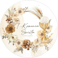 Opłatek na tort PIERWSZA KOMUNIA ŚWIĘTA WZ.XXXIII