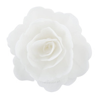 Dekoracja waflowa RÓŻA BIAŁA 7 cm Rose Decor