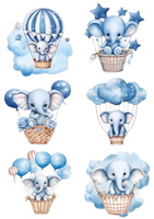 Opłatek na tort DLA CHŁOPCA BABY BOY SŁONIKI WZ.I