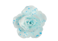 RÓŻA Pastella NAKRAPIANA NIEBIESKA 4,5 cm Rose Decor
