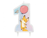 #SU Świeczka urodzinowa Kolekcja Happy Birthday - Lisek KK