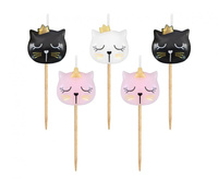 #SU Świeczki pikery drewniane PB&C Kotek, 5 szt.