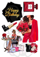 Wydruk jadalny opłatek na tort CHANEL GIRL WZ. V