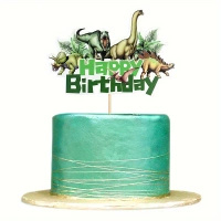 Papierowy topper na tort HAPPY BIRTHDAY DINOZAURY