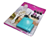 Narzędzia dekoratorskie - rękaw z końcówkami oraz nożyczki z gwoździem do kwiatów maślanych