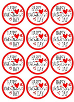 Opłatek na muffinki LOVE SERDUSZKA WALENTYNKI WZ. VII