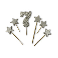 Dekoracja topper cyfra 7 SREBRNY Slado