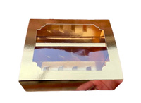 Pudełko na 10 makaroników 13x16x5 cm ZŁOTE