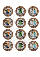 Wydruk jadalny opłatek na babeczki MINECRAFT WZ.VII