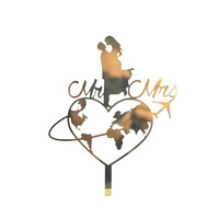 Akrylowy topper na tort weselny ślubny MR&MRS MŁODA PARA WZ.III