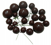 Dekoracja topper KULECZKI na piku 20 szt. BRĄZOWE