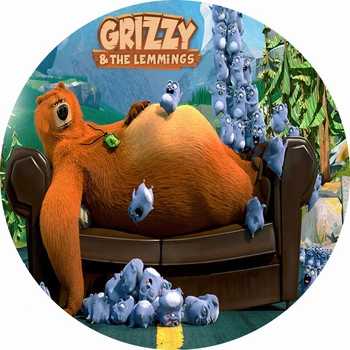 Wydruk jadalny opłatek na tort GRIZZLY I LEMINGI WZ.I