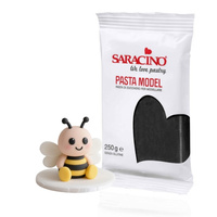 Lukier plastyczny masa cukrowa do modelowania figurek na tort CZARNA 250g Saracino