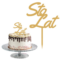 Topper na tort STO LAT 16 cm ZŁOTY WZ.I