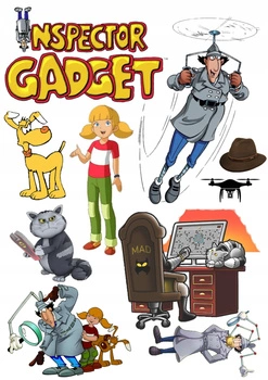Wydruk jadalny opłatek na tort INSPEKTOR GADŻET WZ.II