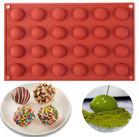 Foremka silikonowa PÓŁKULE 24 gniazd śr. 30 mm