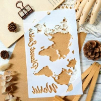 Szablon do dekoracji tortów i ciast MAPA ŚWIATA 20x12,5 cm