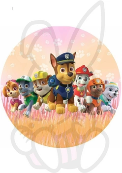 Wydruk jadalny opłatek na tort PSI PATROL WZ. II