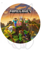 Wydruk jadalny opłatek na tort MINECRAFT WZ.IV