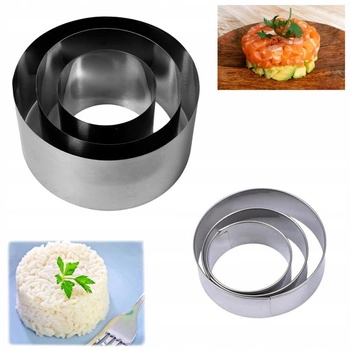 Zestaw 3 szt. rantów foremek OKRĄGŁE