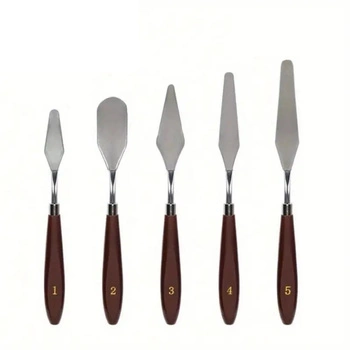 Zestaw 5 szt. spatuł do dekorowania kremem