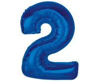 #BFC35 Balon foliowy, cyfra 2, niebieska, 92 cm AA
