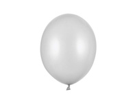 Balony lateksowe strong 27 cm metaliczny SREBRNY 50 szt.