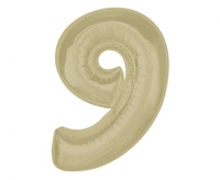 #BFC Balon foliowy Smart, cyfra 9, matowa latte, 92 cm KK