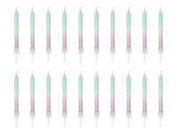 Świeczki urodzinowe ombre, 6cm 20 szt.