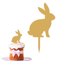 Topper na tort babkę wielkanocną ZAJĄCZEK KÓRLICZEK WZ.I