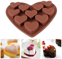 Forma silikonowa do czekoladek SERCA SERCE 15x15 cm 10 gniazd