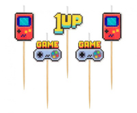 #SU Świeczki pikery Game On, 5 szt.