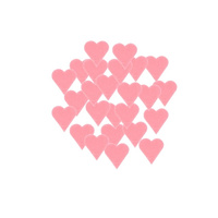 Dekoracje waflowe na tort muffinki SERCA RÓŻOWE 45 szt. Rose Decor