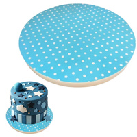 Podkład pod tort styrodur śr. 30 NIEBIESKI W KROPKI