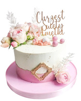 Topper na chrzest święty personalizowany Chrzest Święty + imię WZ. II