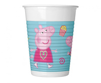 #ZKU Kubeczki plastikowe (WM) Peppa Pig Messy Play, 200 ml, 8 szt. (SUP label) KK