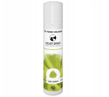 Zamsz w sprayu ZIELONY LIMONKOWY Velvet Spray Lime Green 100ml Food Colours
