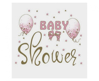 #ZSE Serwetki Baby Shower Pink, 33x33 cm, 20 szt.