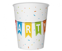 #ZKU_GD Kubeczki pap. Kolorowe Party, 250 ml., 6 szt. BB