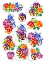 Wydruk jadalny opłatek na tort KWIATY KWIATKI BRATKI WZ. I