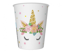 #ZKU_GD Kubeczki pap. PB&C Jednorożec, 266 ml, 6 szt.