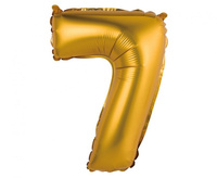 #BFC11 Balon foliowy "Cyfra 7", złota, matowa, 35 cm KK