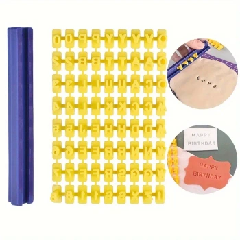 Szablon stempel do dekoracji z masy cukrowej LITERKI + LISTWA   